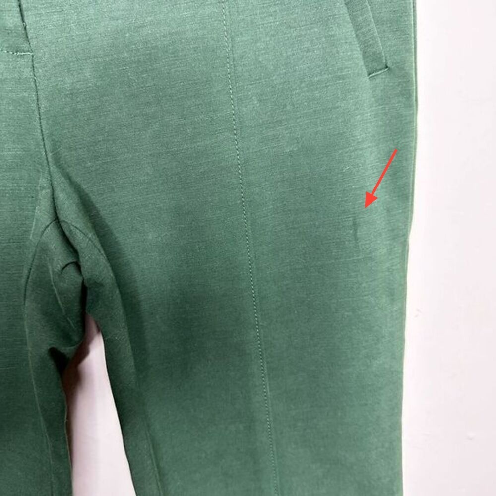 Tory Burch Dark Green Trouser Pants Sz 4 Skinny Fit Mid Rise Work Wear - Picture 5 of 14